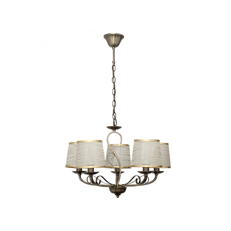 Lámpara Sumba 5xE14 cuero Fabrilamp